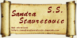 Sandra Stavretović vizit kartica